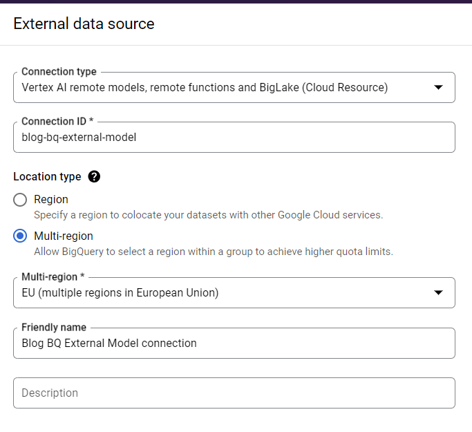 Create connection to a remote model