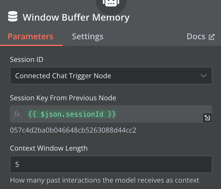 Memory settings